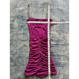 Lucy In The Sky Mauve Pink Marsha Rhinestone Strap Bodycon Mini Dress XS thumbnail 10
