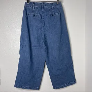 Madewell The Harlow Wide-Leg Cropped Jean in Fairson Wash Size 4/28 thumbnail 7