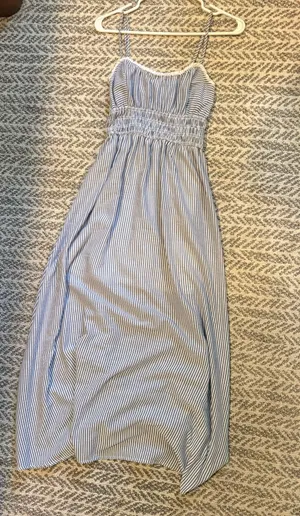 Seersucker maxi dress thumbnail 1