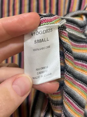 One Grey Day Retro Striped Ribbed Midi Skirt Multi-Color Size Small thumbnail 7