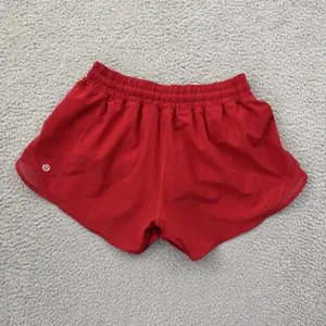 Lululemon Hotty Hot Shorts Low Rise 4" Dark Red Athletic Athleisure Women's 6 thumbnail 2