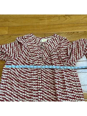 Maeve Anthropologie Avignon Scotty Dog Print Dark Academia Office Siren Blouse M thumbnail 7