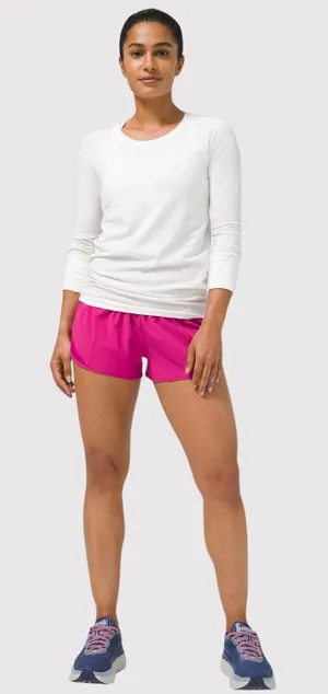 Lululemon Women Shorts Blue Hotty Hot II Athletic Lined Stretch Running Size 10 thumbnail 1