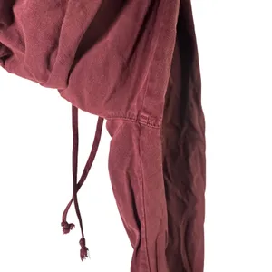 Free People Womens Paperbag Jogger Pants Burgundy‎ Drawstring Cotton XS Boho thumbnail 13