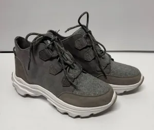Sorel Womens Kinetic Breakthru Caribou Waterproof Boot Quarry Sea Salt Size 10 thumbnail 1