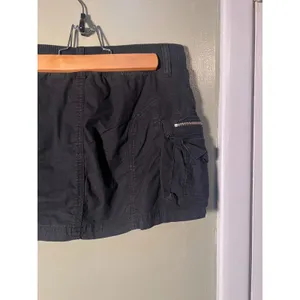 American Eagle Women's Size 000 Mini Cargo Skort Skirt Shorts Black Zipper thumbnail 8
