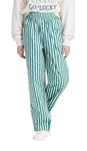 NWT Grayson Threads Patricks Day Striped Graphic Boxer Pants Green Stripe XXS thumbnail 1