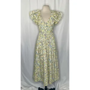 O.P.T. Kate Floral Ruffled Midi Dress One Pretty Time Pockets Ruffles‎ Small thumbnail 2