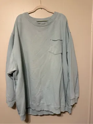 Aerie Light Ment color Crewneck Pocket Sweater XXL thumbnail 2