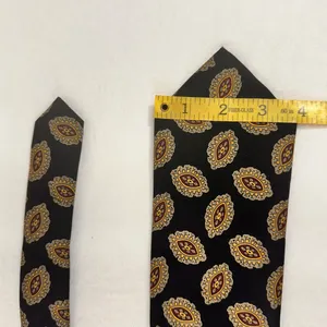 LANDS' END Vintage Handmade Tie USA Silk Mens Blue Multicolor Paisley Neck thumbnail 8