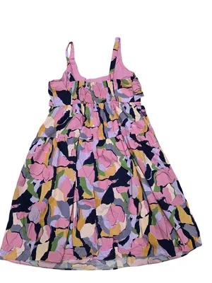 Floral Sleeveless Tiered Midi Dress With Adjustable Straps Plus Size no tag thumbnail 3