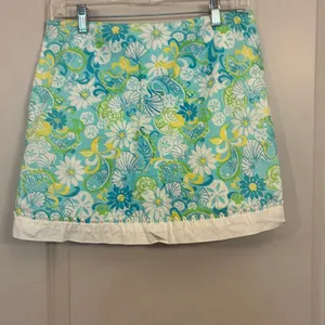 Lilly Pulitzer Pansy Skort lagoon Green wave rider women’s size 6 thumbnail 6
