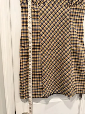 NWT Wild Fable Size S Navy Plaid Fitted Stretch Mini Dress Spaghetti Strap Y2K thumbnail 2
