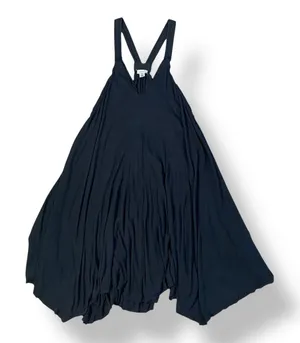 Urban Outfitters Ecoté Black Raw Hem Trapeze Halter Mini Dress‎ Size XS Boho thumbnail 1