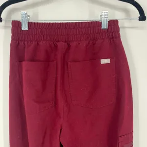FIGS Zamora Jogger Scrub Pants Burgundy Drawstring XXS Women's thumbnail 7