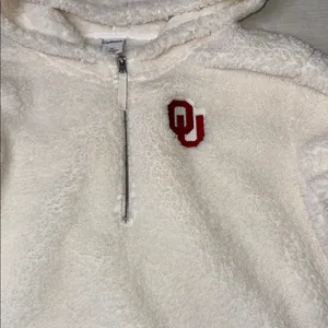 Women's Oklahoma Sooners sherpa hoodie with a quarter-zip thumbnail 4