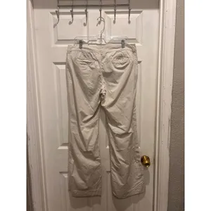 Old‎ Navy Womens Khaki Wide Leg Chino Pants Size 12 Beige Cotton Ripstop Casual thumbnail 4