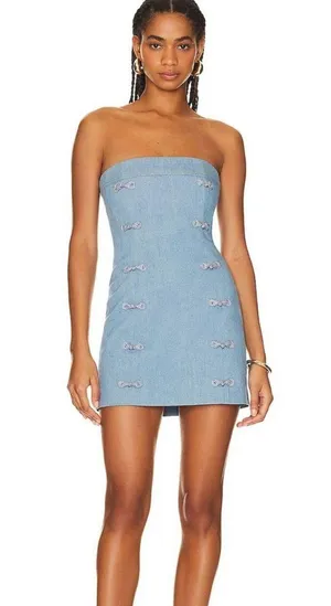 Revolve Lara Denim Mini Dress thumbnail 1