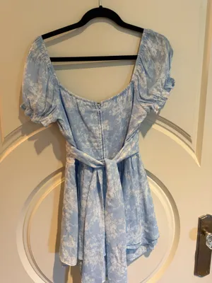 Trixxi White and Blue Ruffle Romper thumbnail 4