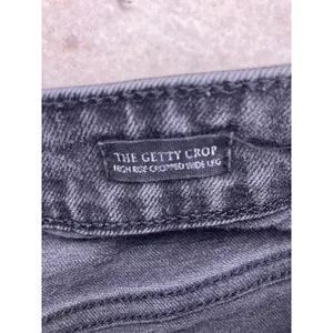 Rails The Getty Crop Womens Size‎ 27 Black Patchwork High Rise Wide Leg Jeans thumbnail 3