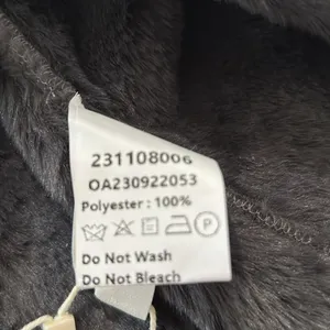 Woman’s Commense Gray Teddy Jacket with Faux Fur Trim Size Small thumbnail 7