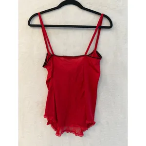 Bliss New York Red Lace Camisole Top Underwire Sweetheart Neckline Vintage Style thumbnail 6