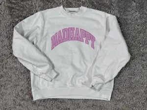 Madhappy Campus Fleece Crewneck Collection White Pink L thumbnail 1