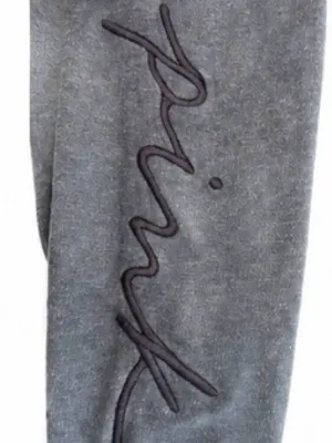 PINK Victoria’s Secret XL Tie-Dye Full Zip Hoodie Blue Peach Embroidered Sleeve thumbnail 4