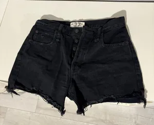 Free people black Jean shorts thumbnail 1