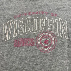 Russell Athletic University of Wisconsin Badgers Gray Long Sleeve Shirt Womens L thumbnail 2