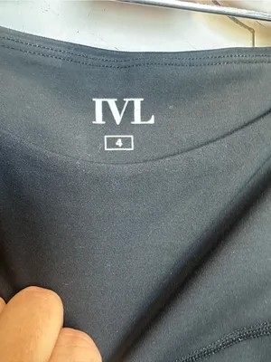 IVL High-Waist Black Leggings with Rainbow Side Stripe thumbnail 4