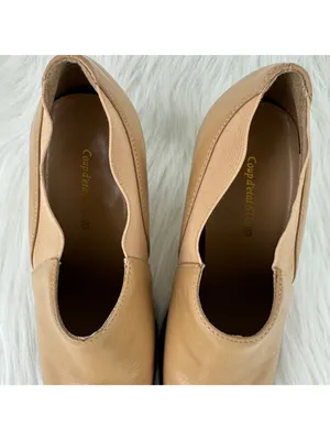 Coup d’Etat Studio Tan Leather Ankle Booties Square Toe Heel Shoes Boot Sz US 7M thumbnail 10