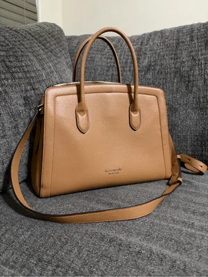Kate Spade Bungalow Large Satchel - Tan Leather with Dust Bag thumbnail 2