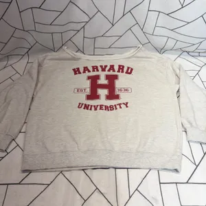 Harvard University Sweatshirt XL Gray‎ Boat Neck Veritas Pullover Sweatshirt thumbnail 3