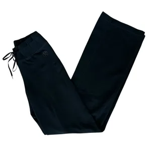 Lululemon Women’s Retro Logo Mid Rise Wide Leg Drawstring Sweat Pants Black 2 thumbnail 8