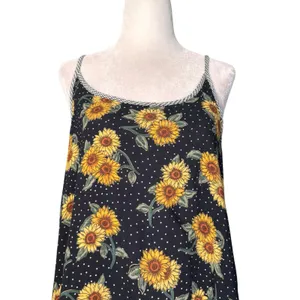 Vintage‎ Sunflower Polka Dot Slip Dress Gingham Cottagecore Sundress Whimsical thumbnail 2