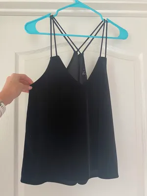 Snap Black Velvet Tank Top thumbnail 2