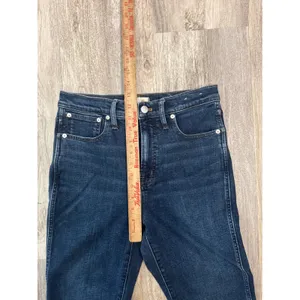 Madewell‎ The Perfect Vintage Jean Dark Wash Raw Hem High Rise Straight Size 27 thumbnail 8