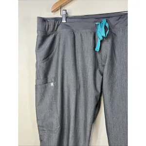 FIGS Womens Kade Cargo Pull On Nursing Medical Scrub Pants XXL P Graphite Gray thumbnail 2