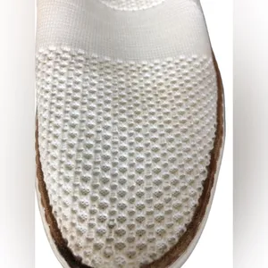 Ugg Sammy Slip On Knit Oxford Shoe Sz.10 Ivory W/Leather Detail Beach Vacay thumbnail 6
