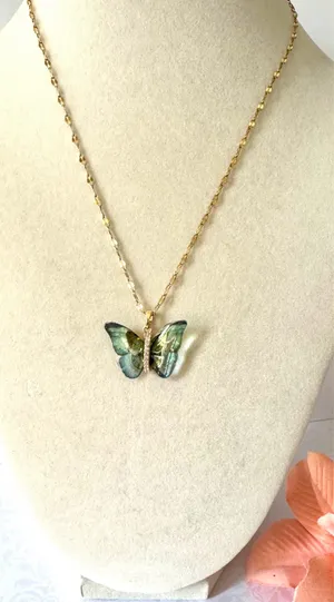 Blue Butterfly Necklace (704) 🦋 thumbnail 1