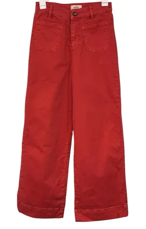 Marine Layer Wide Leg Bridget Crop Orange Denim Pants Size 4 NWOT Womens thumbnail 1