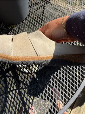 Earth Origins Women's Beige Slip-On Clogs thumbnail 2