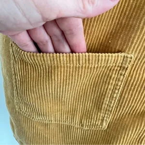 NEW Blue Spice Corduroy Overall jumpsuit Dress Mustard yellow MEDIUM boho thumbnail 5