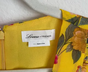Lovers + Friends revolve Dipinto Oro Yellow Floral Ruffle Maxi Dress thumbnail 8