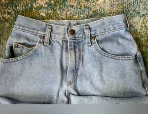 Vintage Ecolojeans by Lee long denim jean shorts, size 14 regular thumbnail 8