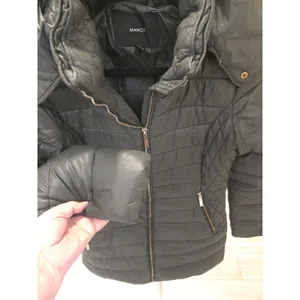 Mango Down Y2K Hunter Green Duck Feather Fill Jacket Removable Hood L Womens thumbnail 3
