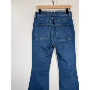 VERONICA BEARD Womens Jeans Blue Denim Carson Ankle Flare High Rise Size 30 thumbnail 9