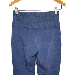 Aerie Chill Play Move Jogger Leggings Womens Medium Blue Acid Wash High‎ Waist thumbnail 6