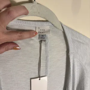 NWT A New Day Cotton/Modal Open Front Longline‎ Ribbed Gray Cardigan Size XL thumbnail 2